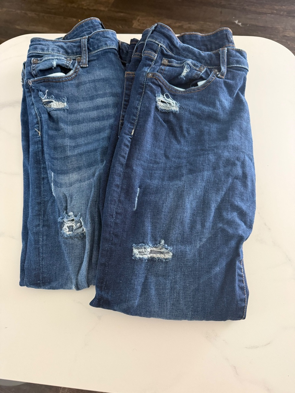 Aeropostale Men's Skinny Jeans in Dark & Medium Blue